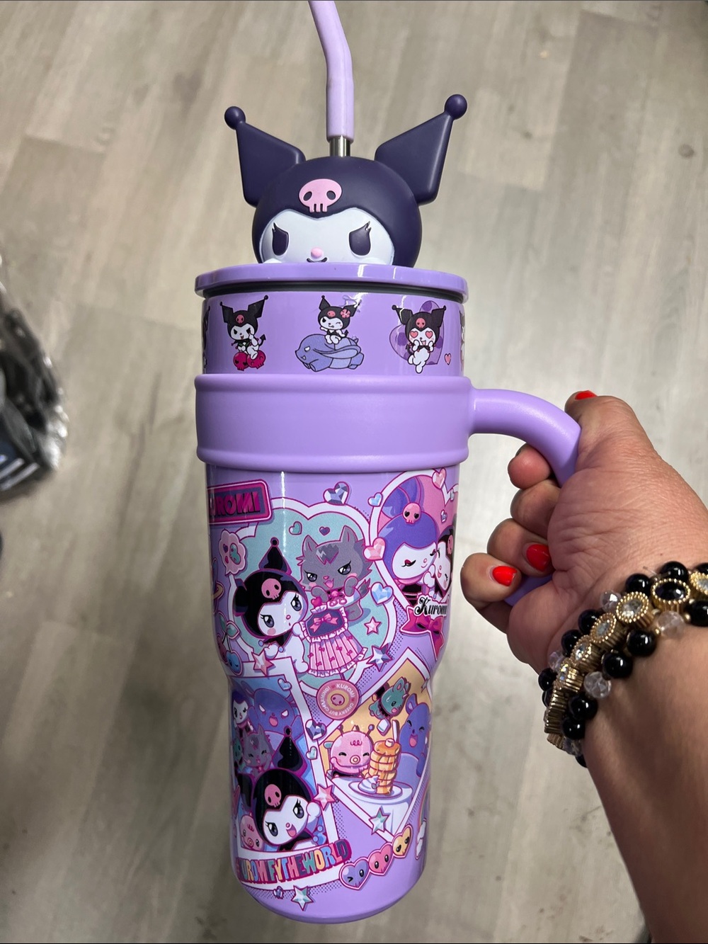 Kuromi -Purple Kids Character Tumbler with Handle